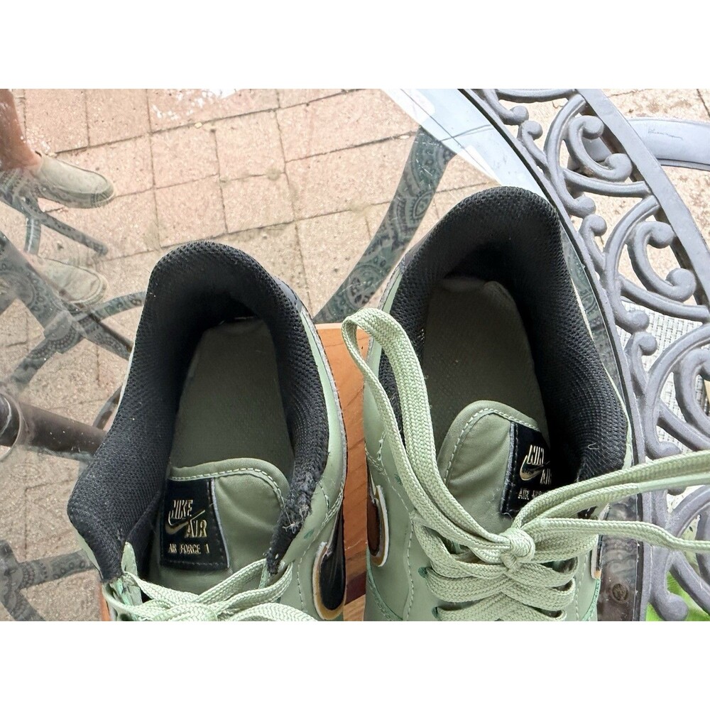 Nike Air Force 1 '07 LV8 Low Metallic Swoosh Pack Oil Green DA8481-300 8.5 - Picture 5 of 8